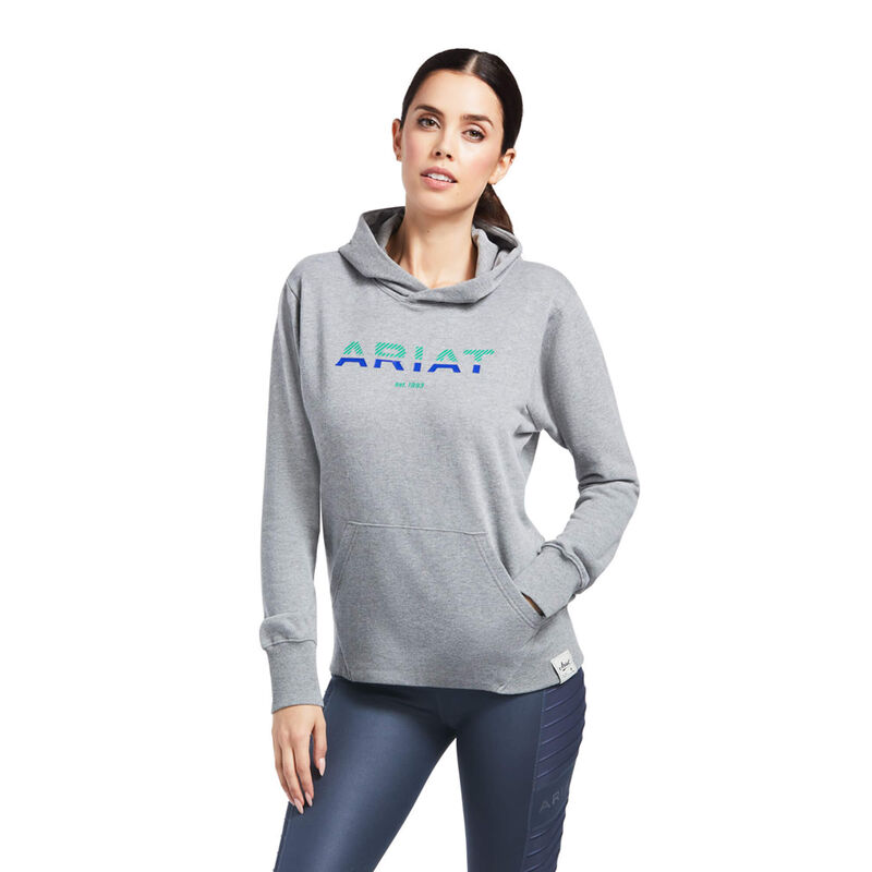 Ariat Hoodie Damen - 3d Logo 2.0 Grau ( MDZIV-7108 )